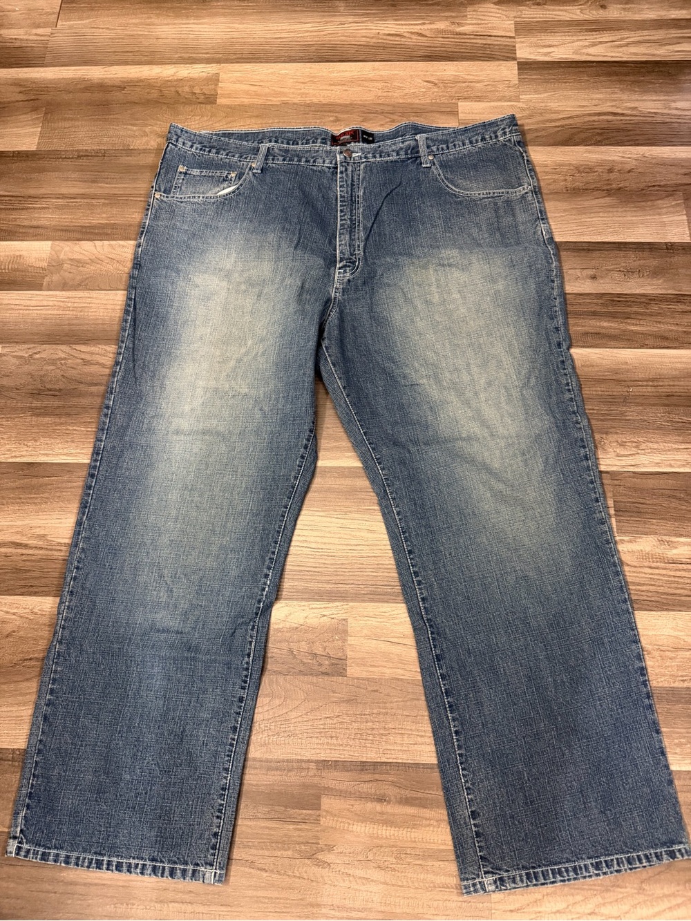 Red Ape Embroidery Jeans Mens 48x32 Baggy Wide Leg Embroidered Vintage Y2K